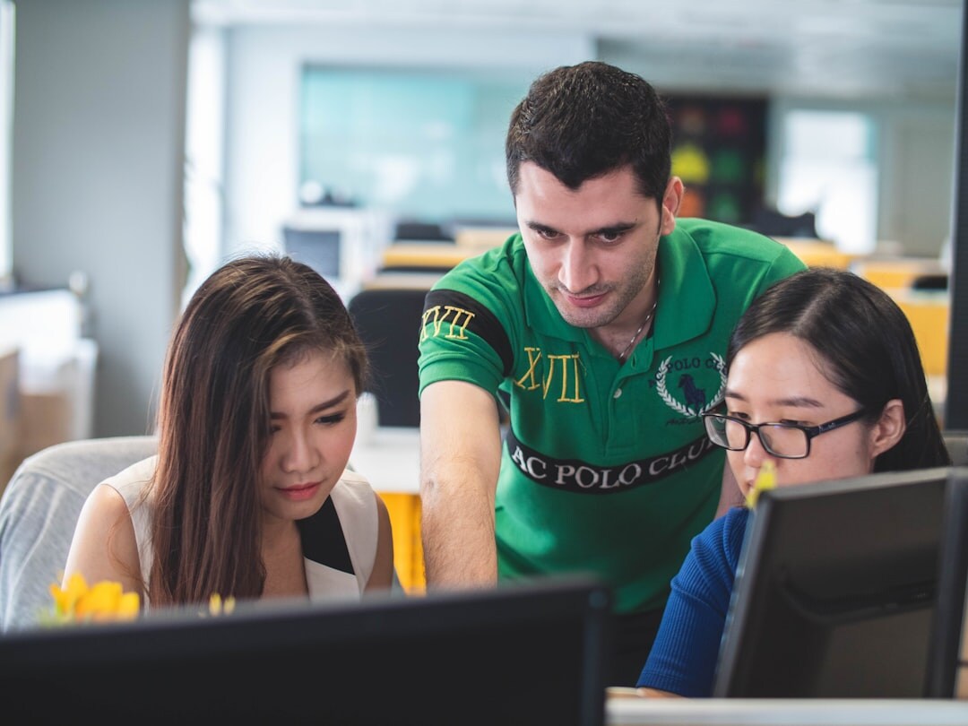 students learning programming